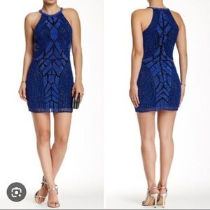 Parker Audrey Beaded Mini Dress